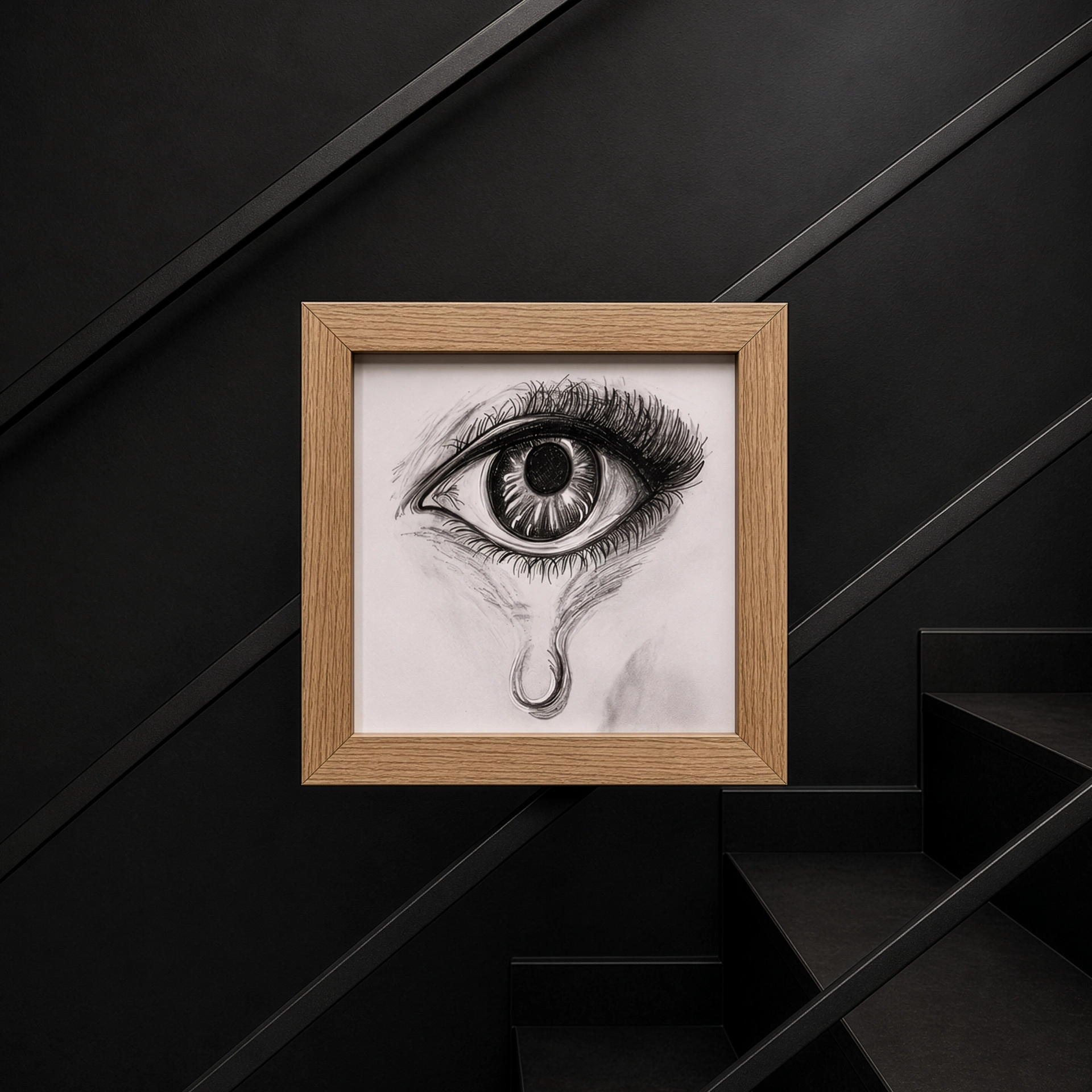 Symmetry and Wabi-Sabi: where is it best to hang or set an oak frame to achieve visual harmony?